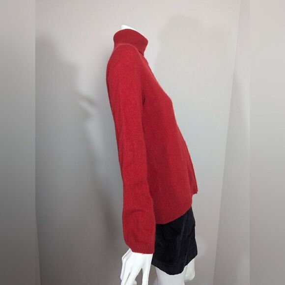 Ann Taylor Red cashmere turtleneck size Large Petite - Picture 3 of 6